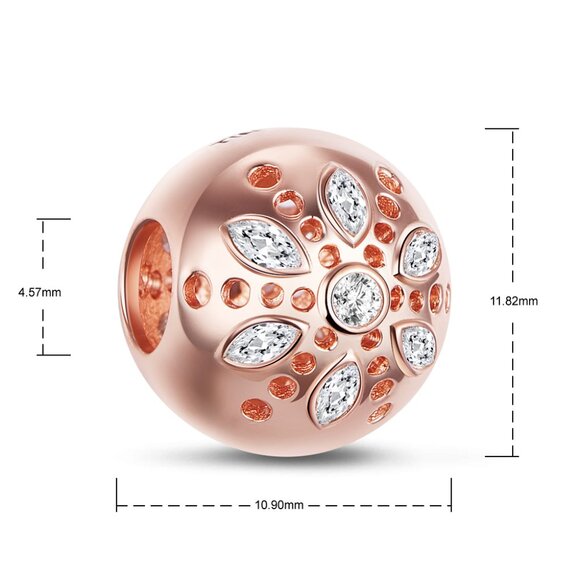 Stamped 925 sterling silver ornate euro bead charm 4 Pandora style Bracelets - Picture 2 of 2